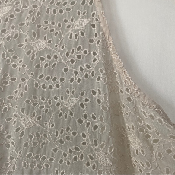 Johnny Was Top Silk Cream Sheer Eyelet NWT - Picture 10 of 15